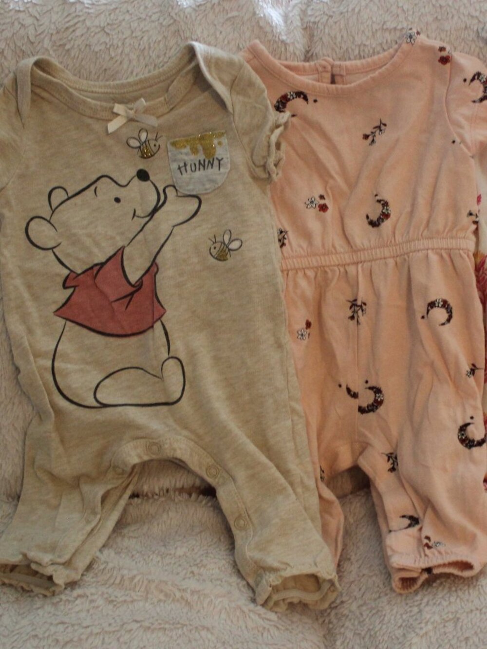 Lot of 2 Baby Girl Jumpsuits 0-3 Months